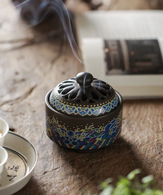 Mysterious gifts Ceramic Cloisonné Incense Burner