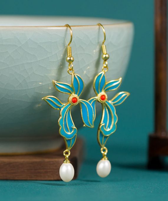 Mysterious gifts Cloisonné Minimalist Vintage Earrings