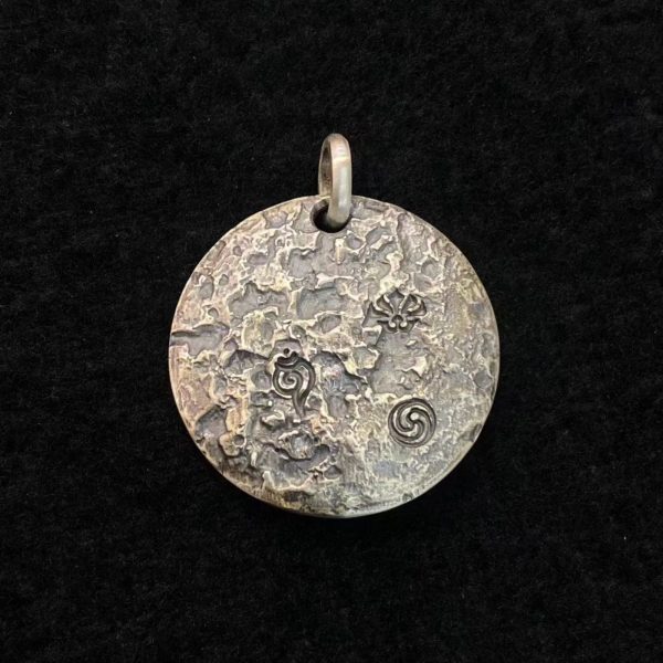 Tibetan Buddha Hand & Vajra Silver Pendant Necklace