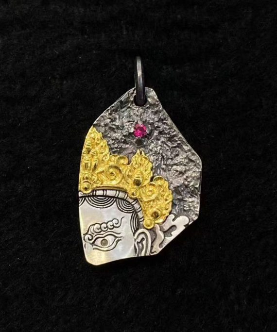 Tibetan Wealth Deity Pendant Necklace