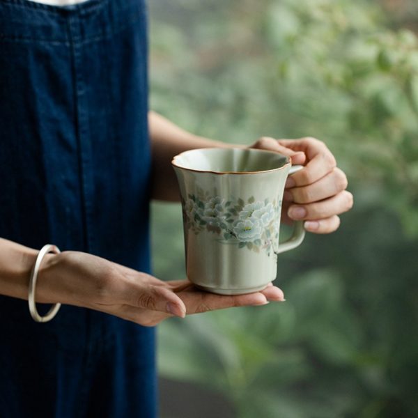 Mysterious gifts Ru Kiln Ceramic Retro Coffee Cup