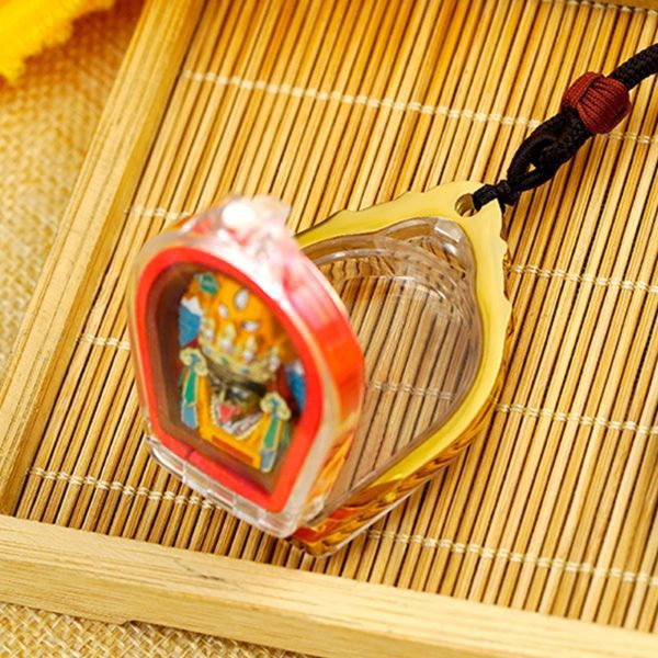 Mysterious gifts Hand-Carved Tibetan Buddhist Zakiram Pendant Necklace (Gawu Box)