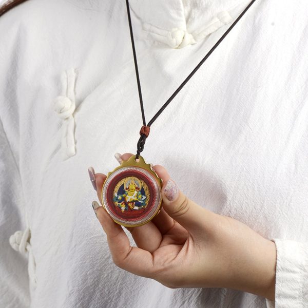 Mysterious gifts Hand-Carved Tibetan Buddhist Zakiram Pendant Necklace (Gawu Box)