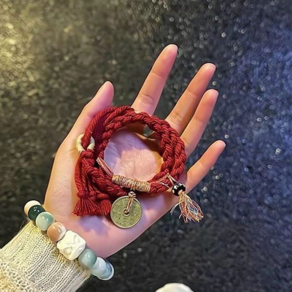 Mysterious gifts Tibetan Style Handmade Adjustable Couple Bracelet