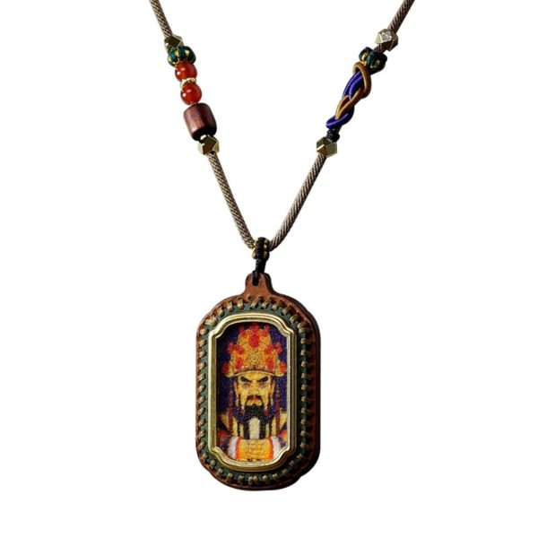 Mysterious gifts Tibetan Handmade Gemstone Thangka Buddha Pendant Necklace