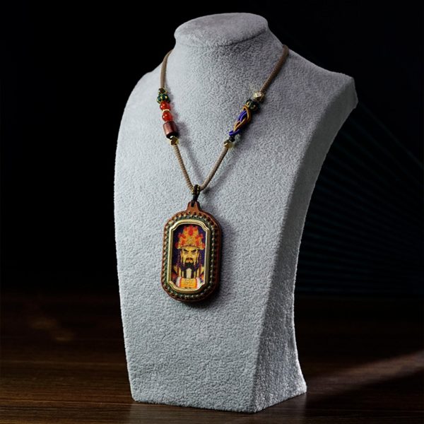 Mysterious gifts Tibetan Handmade Gemstone Thangka Buddha Pendant Necklace