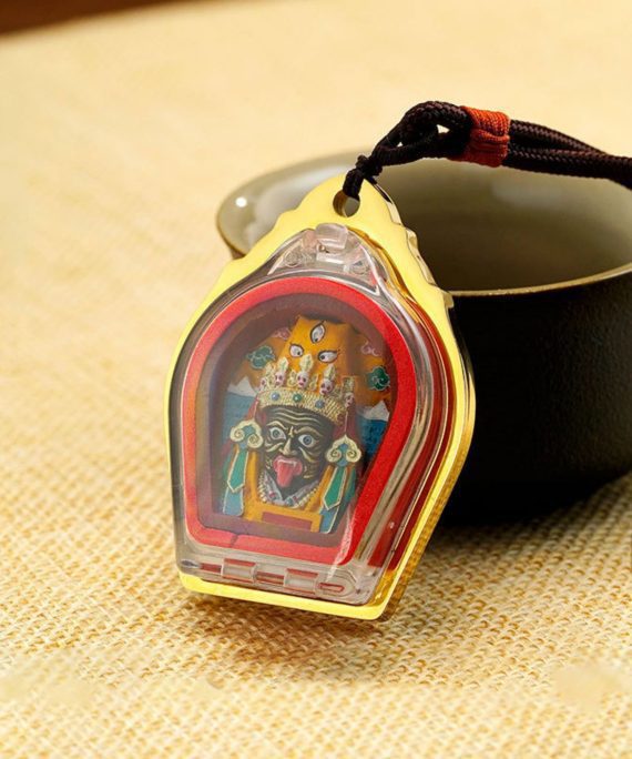 Mysterious gifts Hand-Carved Tibetan Buddhist Zakiram Pendant Necklace (Gawu Box)