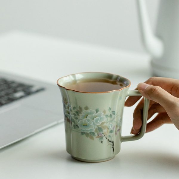 Mysterious gifts Ru Kiln Ceramic Retro Coffee Cup