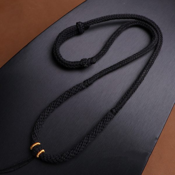 Handcrafted Minimalist Cotton Cord Thangka Pendant Replacement Chain