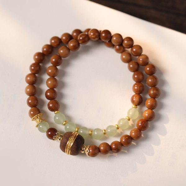 Jade & Agate Bodhi Mala Bracelet