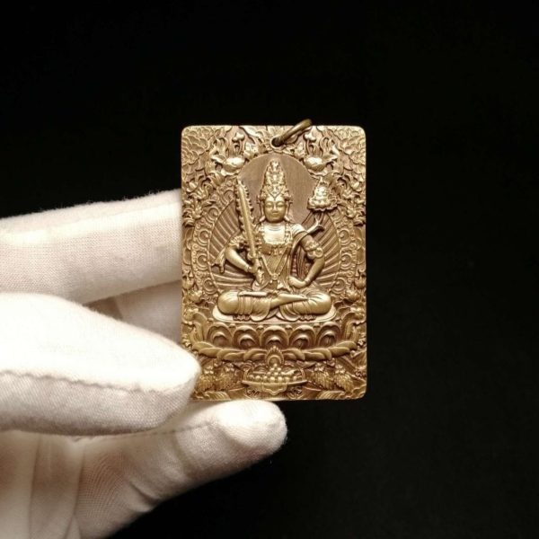 Tibetan Akashagarbha Brass Pendant Necklace