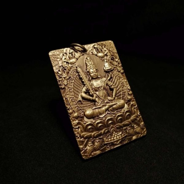Tibetan Akashagarbha Brass Pendant Necklace