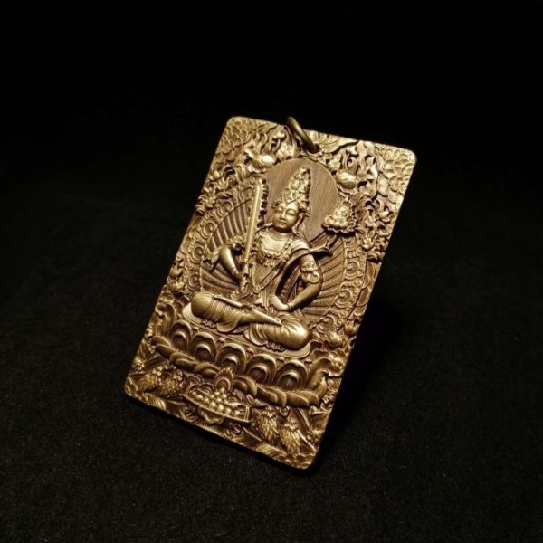 Tibetan Akashagarbha Brass Pendant Necklace