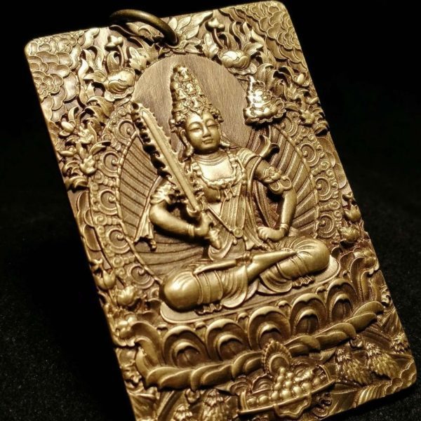Tibetan Akashagarbha Brass Pendant Necklace