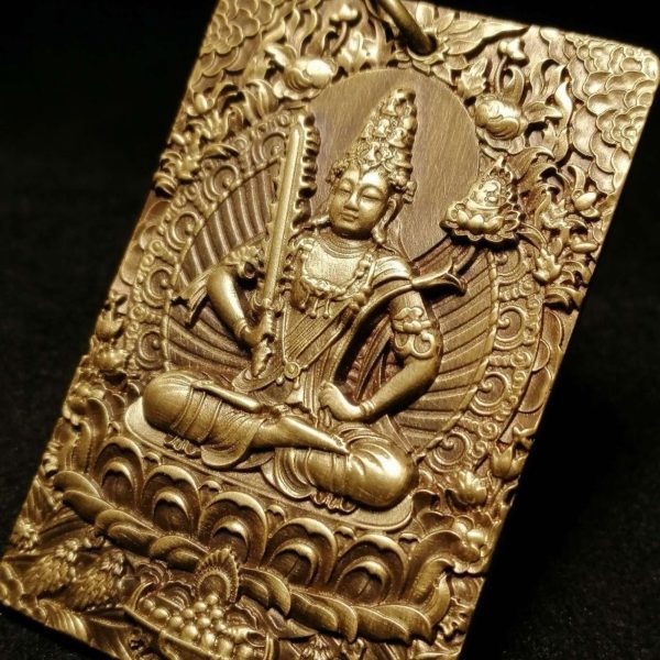 Tibetan Akashagarbha Brass Pendant Necklace