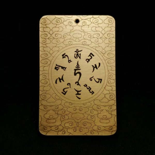 Tibetan Brass Green Tara Amulet Pendant Necklace
