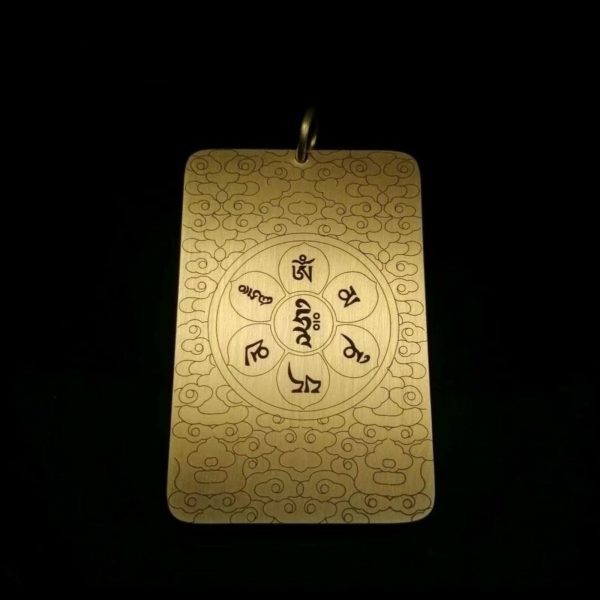 Tibetan Garuda Brass Amulet Pendant Necklace