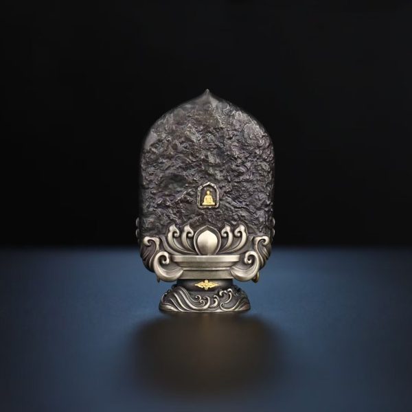Tibetan Hand-Carved Acala (Fudo Myo-o) Silver Shrine Statue