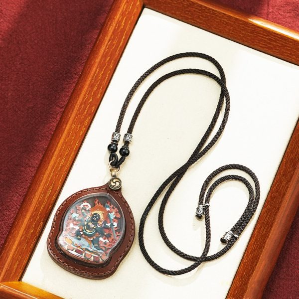 Tibetan Mahakala Thangka Gawu Box Amulet Necklace