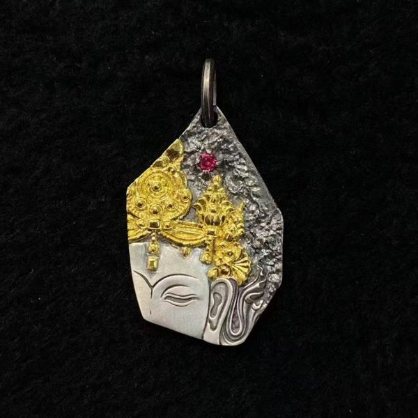 Tibetan Rescuer Deity Pendant Necklace