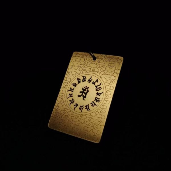 Tibetan Samantabhadra Brass Pendant Necklace