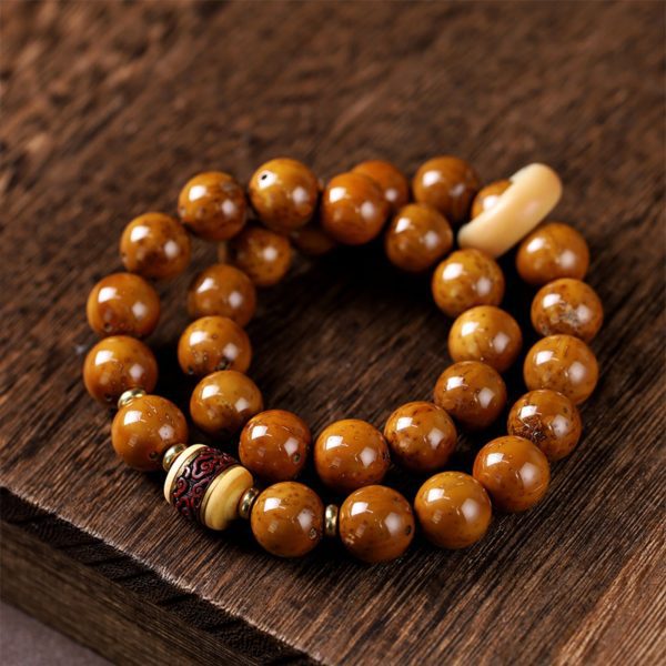 Tibetan Silver Zodiac Mantra Bodhi Mala Bracelet