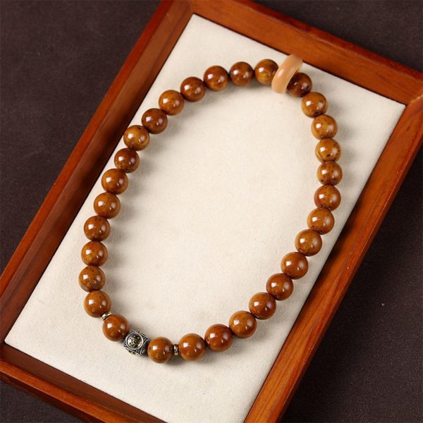Tibetan Silver Zodiac Mantra Bodhi Mala Bracelet