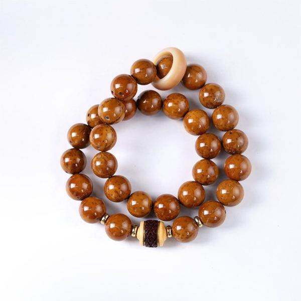 Tibetan Silver Zodiac Mantra Bodhi Mala Bracelet