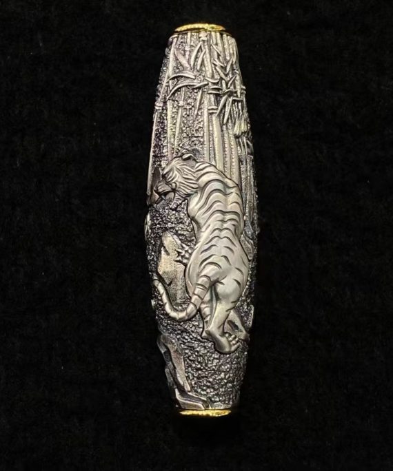 Tibetan Tiger Silver Amulet Necklace