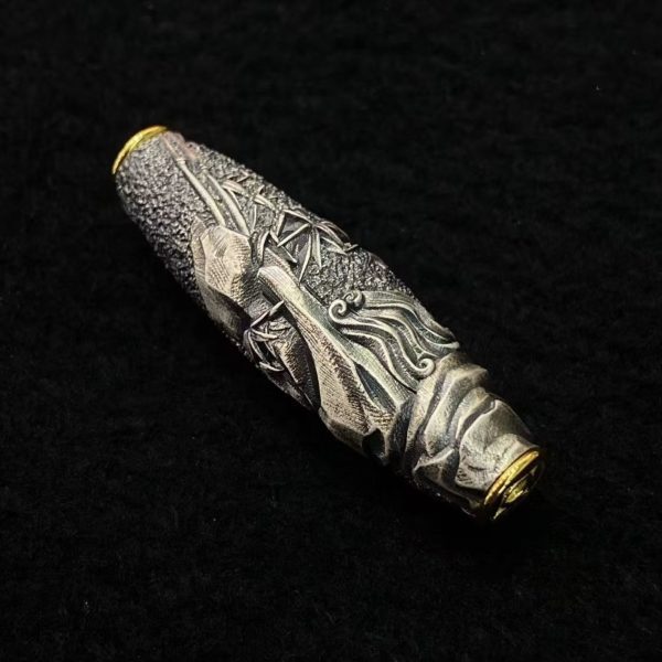 Tibetan Tiger Silver Amulet Necklace