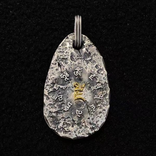 Tibetan Treasure-Bearing Mouse Silver Pendant Necklace