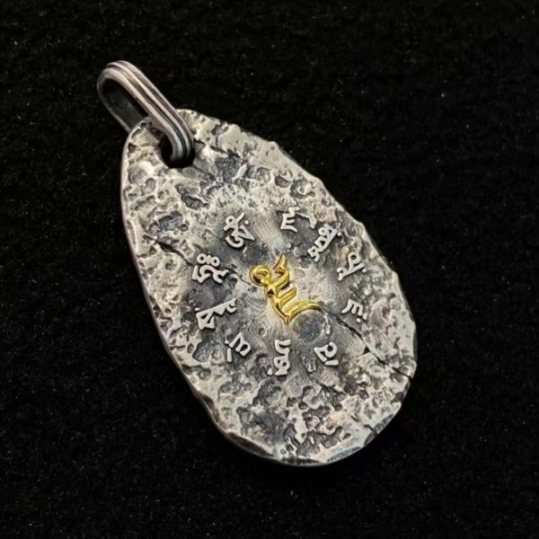 Tibetan Treasure-Bearing Mouse Silver Pendant Necklace