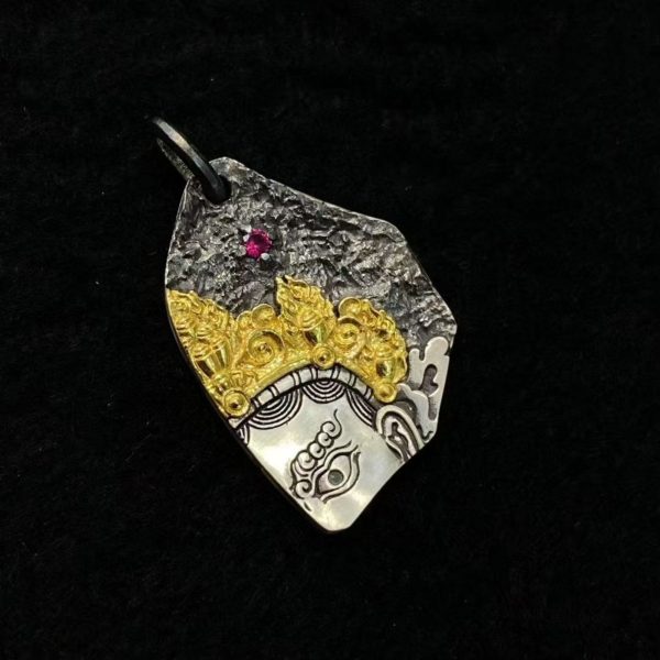 Tibetan Wealth Deity Pendant Necklace