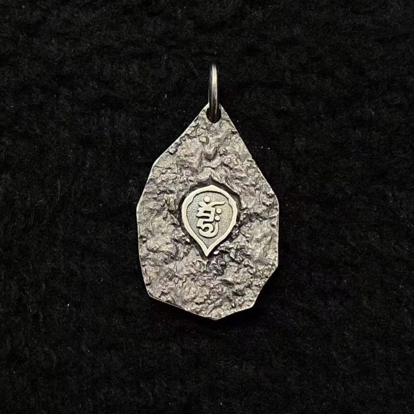Tibetan Zakiram (Wealth Goddess) Sterling Silver Talisman Pendant Necklace