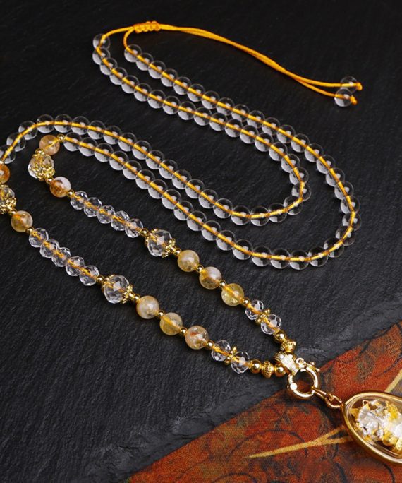 White Crystal & Yellow Crystal Thangka Pendant Replacement Chain