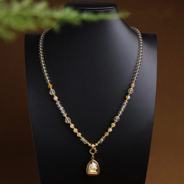 White Crystal & Yellow Crystal Thangka Pendant Replacement Chain