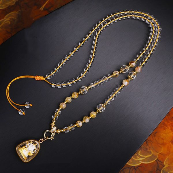 White Crystal & Yellow Crystal Thangka Pendant Replacement Chain