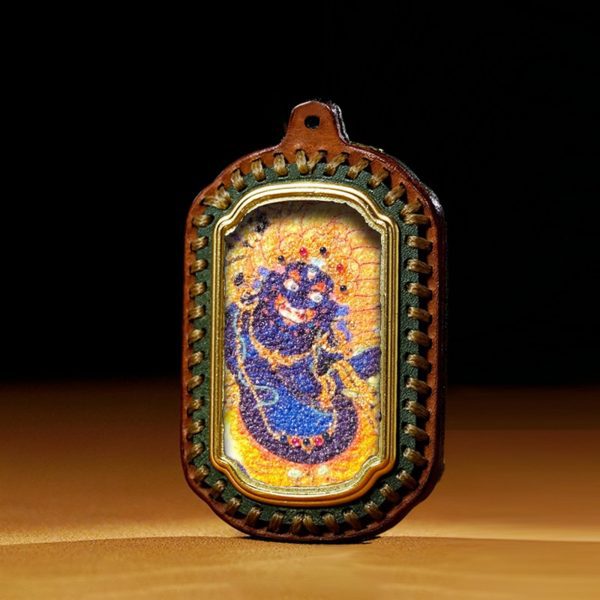Mysterious gifts Tibetan Handmade Gemstone Thangka Buddha Pendant Necklace