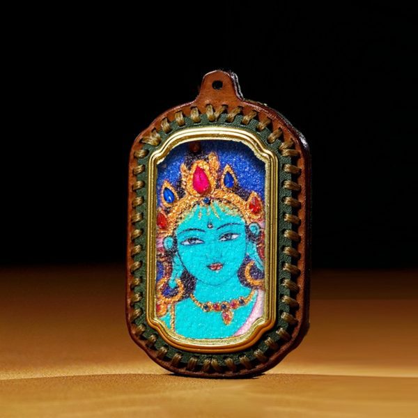 Mysterious gifts Tibetan Handmade Gemstone Thangka Buddha Pendant Necklace