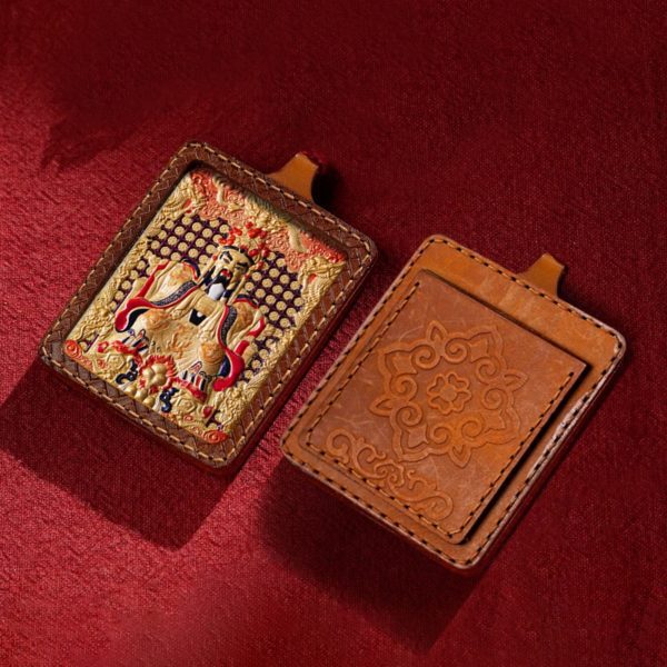 Mysterious gifts Hand-Painted Thangka Embossed Pendant Necklace