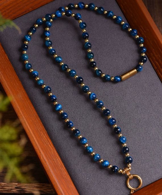 Natural Blue Crystal Handcrafted Thangka Pendant Replacement Chain