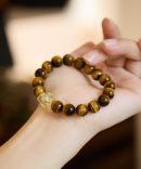 Tiger's Eye and Citrine Bodhi Prayer Beads Bracelet