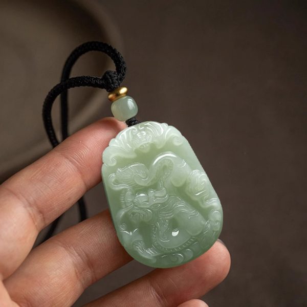 Natural Jade Zodiac Lucky Charm Necklace