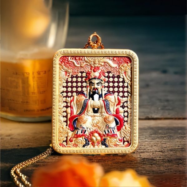 Mysterious gifts Hand-Carved Tibetan Thangka Buddha Pendant Necklace