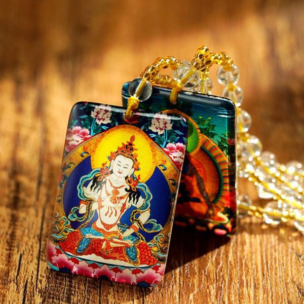 Mysterious gifts Hand-Painted Crystal Tibetan Buddha Necklace