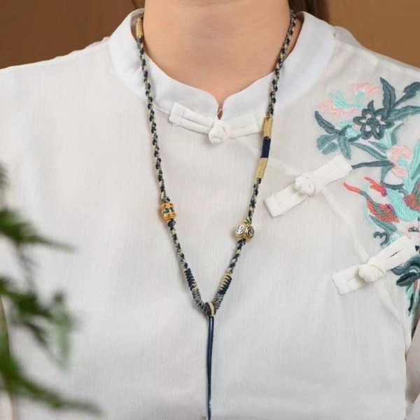 Handwoven Tibetan Prayer Wheel Thangka Pendant Replacement Cotton Cord