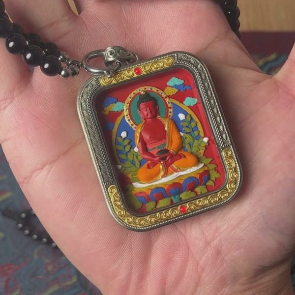 Mysterious gifts Hand-Painted Thangka Buddha Pendant (Ga Wu Box)