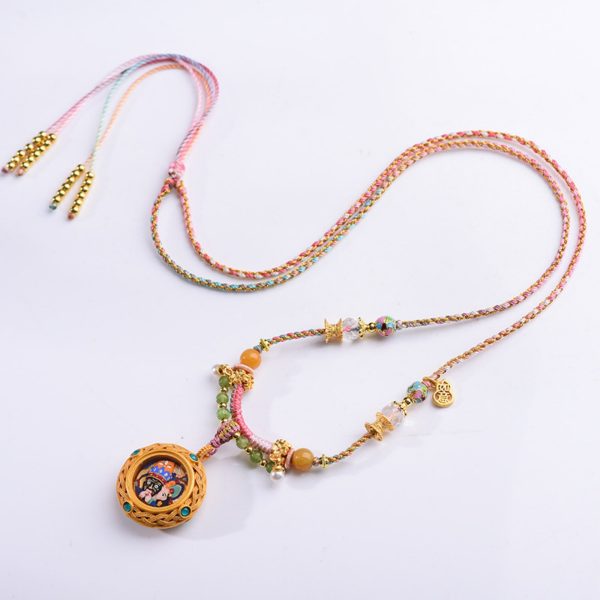Zakiram Tibetan Hand-Painted Thangka Necklace