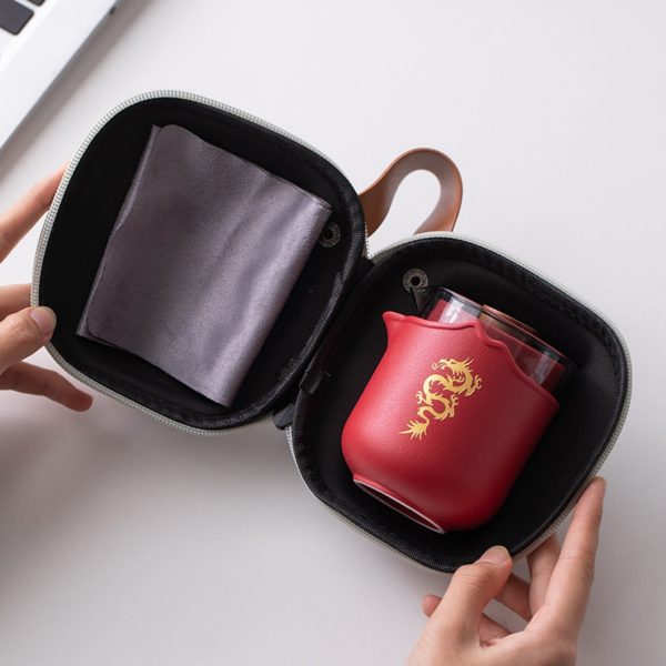 Mysterious gifts Chinese Dragon Portable Handmade Ceramic Tea Set
