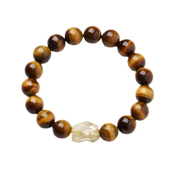 Tiger's Eye and Citrine Bodhi Prayer Beads Bracelet